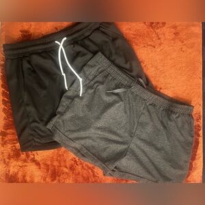 Pair of Generic Men's Athletic Shorts - Black and Gray
